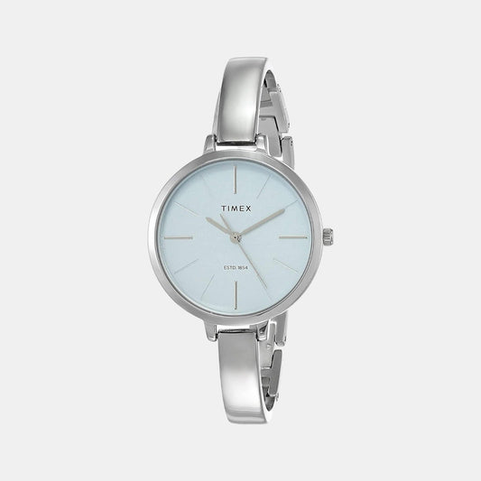 Women Quartz Blue Dial Analog Stainless Steel Watch TWEL12802