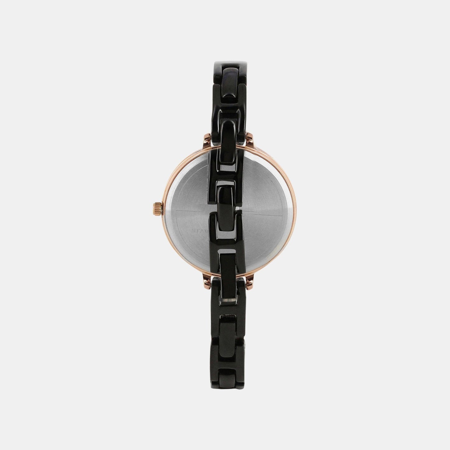 Women Quartz Black Dial Analog Brass Watch TWEL12818