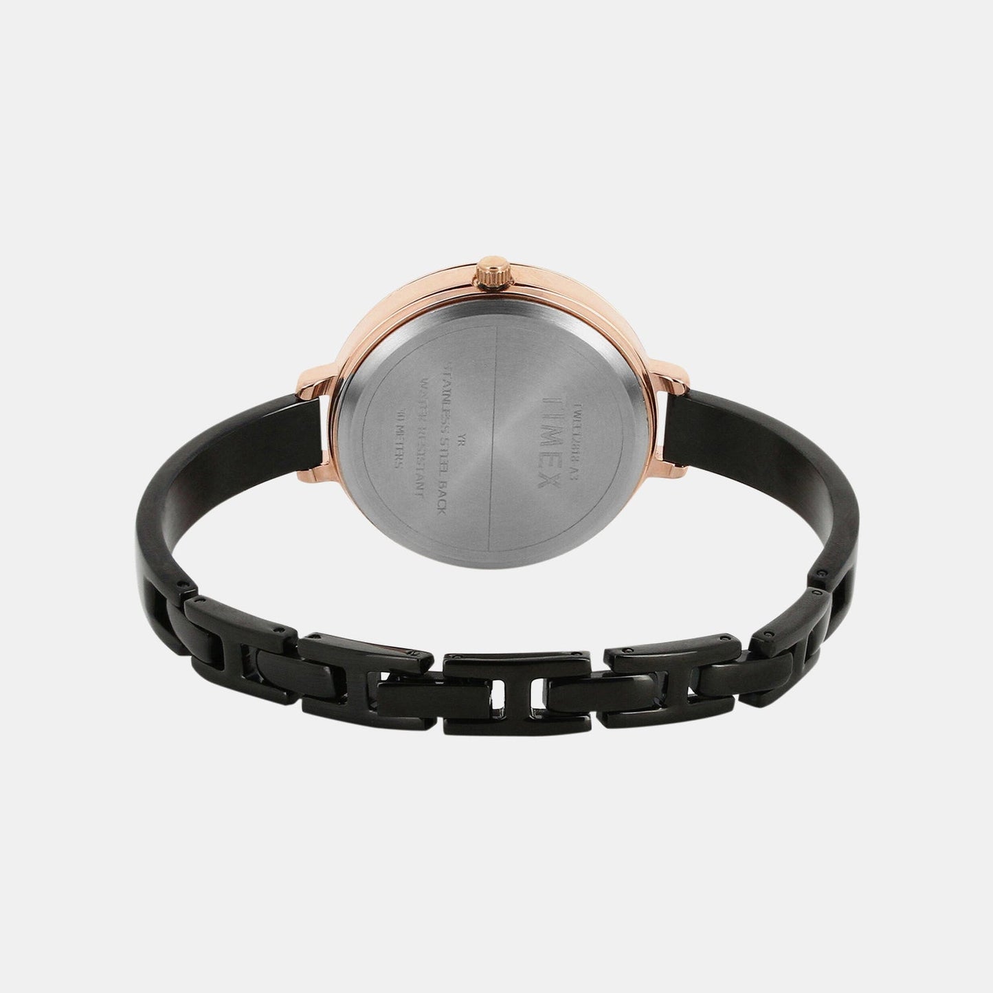 Women Quartz Black Dial Analog Brass Watch TWEL12818