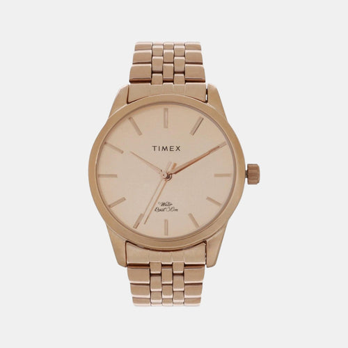Women Quartz Rose Gold Dial Analog Stainless Steel Watch TWEL13102