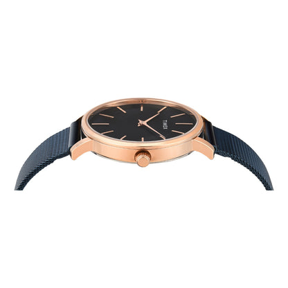Timex Women Black Round Analog Dial Watch- TWEL15611