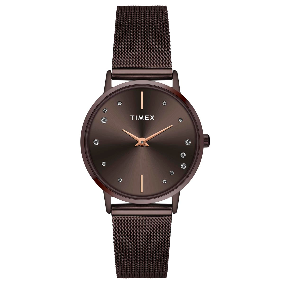 TIMEX Women Brown Round Dial Analog Watch - TWEL15619
