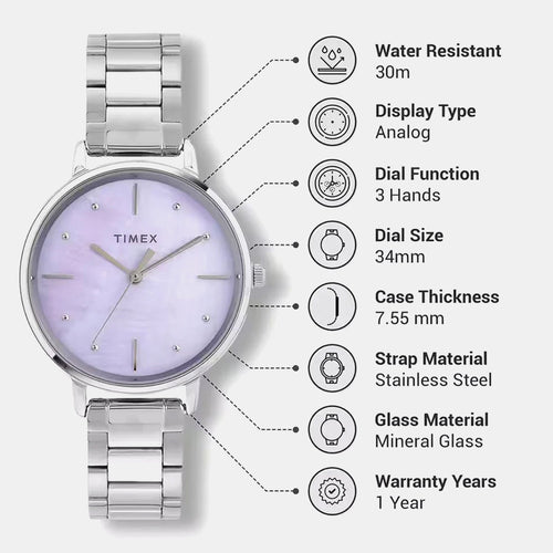 Classics Women Quartz Dial Analog Stainless Steel Watch TWEL15806