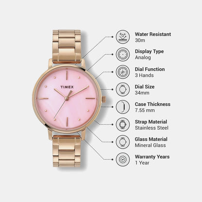 Classics Women Quartz Dial Analog Stainless Steel Watch TWEL15807
