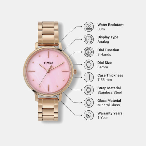 Classics Women Quartz Dial Analog Stainless Steel Watch TWEL15807