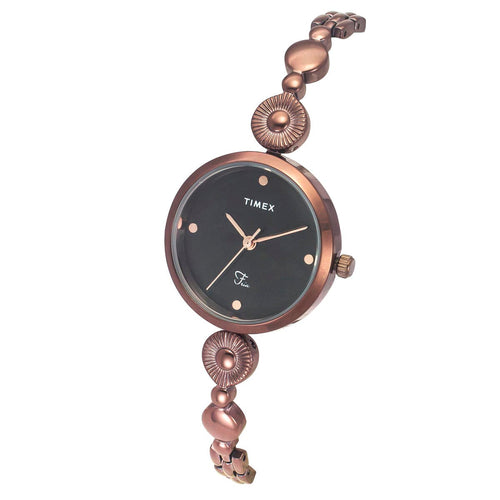 Timex Fria Women Black Round Dial Analog Watch - TWEL18204
