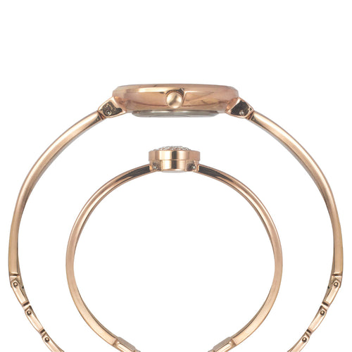 Timex Fria Women Rose Gold Round Dial Analog Watch with Bracelet - TWEL18502