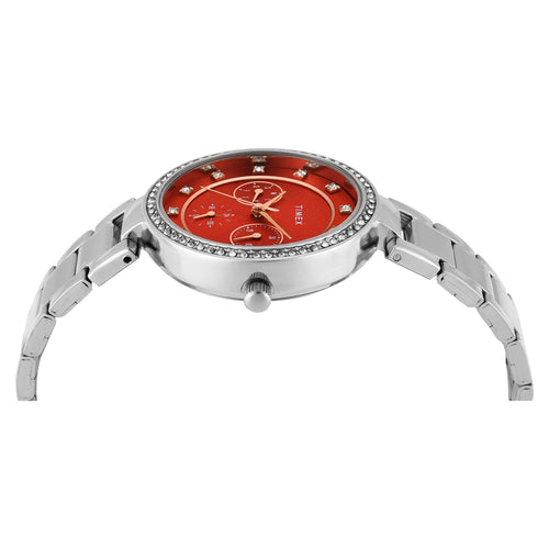 TIMEX Women Red Round Dial Analog Watch - TWEL18704