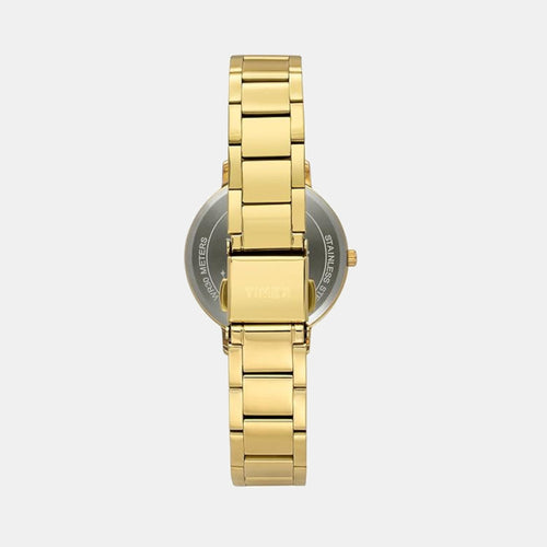 Trendline Women Quartz Champagne Dial Analog Stainless Steel Watch TWEL18712