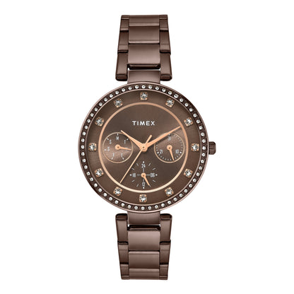 TIMEX Brown Round Dial Analog Womens watches - TWEL18722