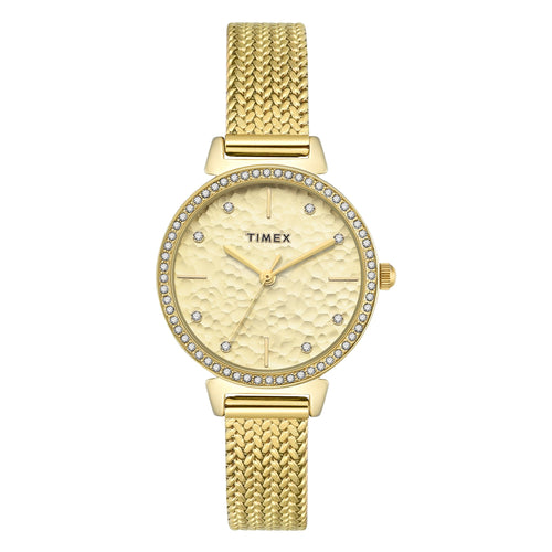 Timex Trendline Round 32mm Champagne Dial Analog Women Watch - TWEL22303
