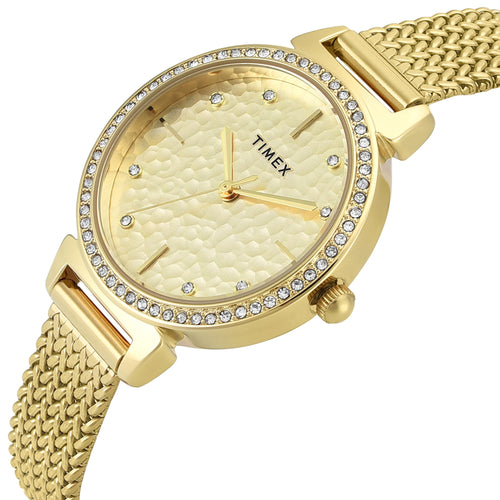 Timex Trendline Round 32mm Champagne Dial Analog Women Watch - TWEL22303