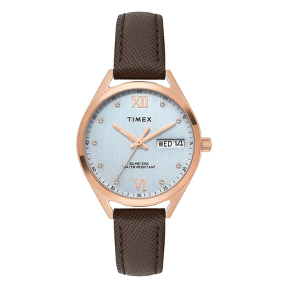 Timex Trendline Round 34mm Blue Dial Analog Women Watch - TWEL26804