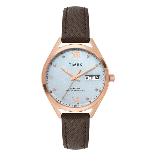 Timex Trendline Round 34mm Blue Dial Analog Women Watch - TWEL26804