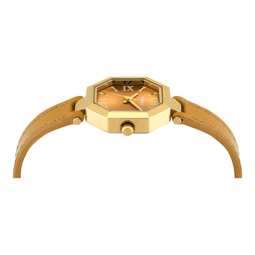 Timex Trendline Octagonal 26mm Yellow Dial Analog Women Watch - TWEL26900