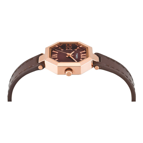 Timex Trendline Octagonal 26mm Brown Dial Analog Women Watch - TWEL26901