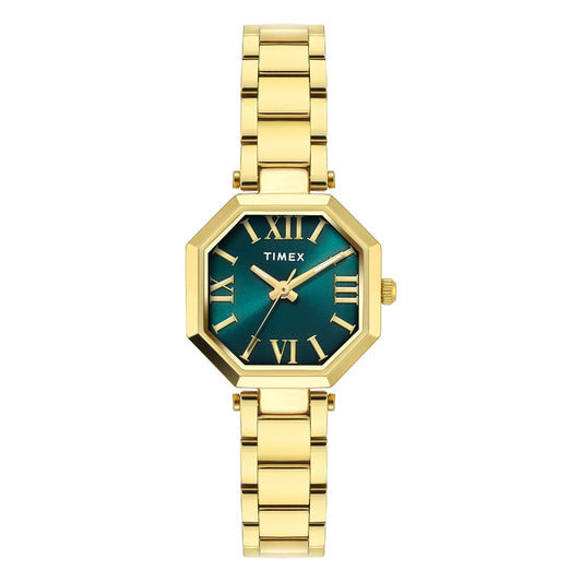 Timex Trendline Octagonal 26mm Teal Dial Analog Women Watch - TWEL26902