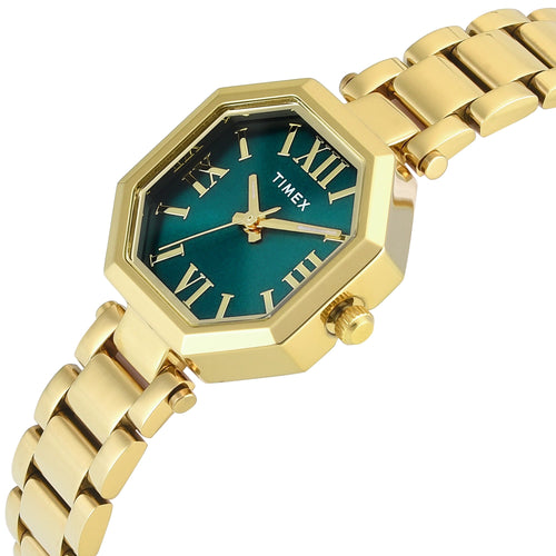 Timex Trendline Octagonal 26mm Teal Dial Analog Women Watch - TWEL26902