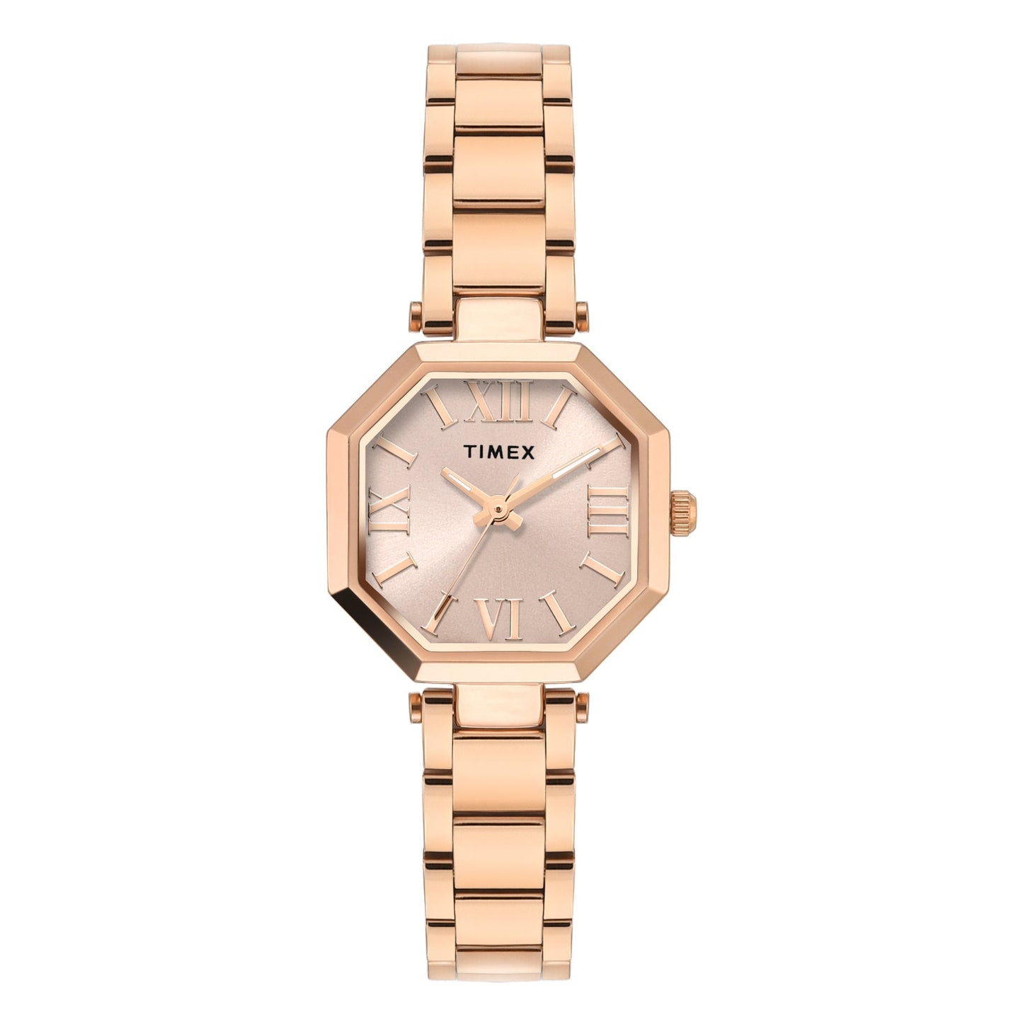Timex Trendline Octagonal 26mm Rose Gold Dial Analog Women Watch - TWEL26903