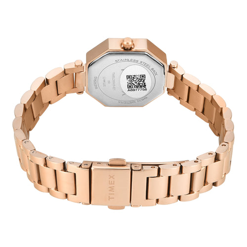 Timex Trendline Octagonal 26mm Rose Gold Dial Analog Women Watch - TWEL26903