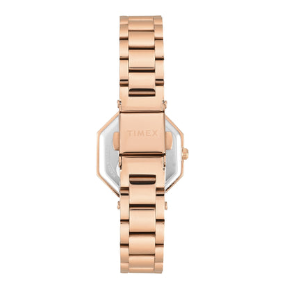 Timex Trendline Octagonal 26mm Rose Gold Dial Analog Women Watch - TWEL26903