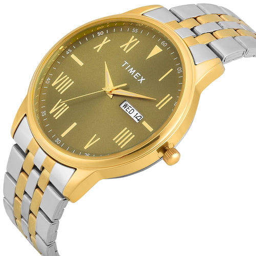Timex Trendline Round 43mm Green Dial Analog Men Watch - TWTG12115