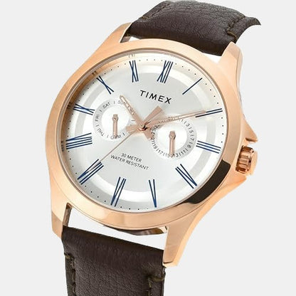 Classics Men Quartz Dial Analog Leather Watch TW000X128