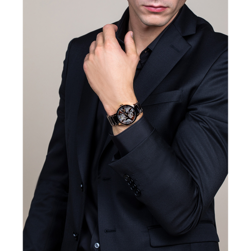 Rado Centrix Brown Skeleton Dial Automatic R30181312 Watch for Men