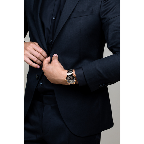 Rado Centrix Brown Skeleton Dial Automatic R30181312 Watch for Men