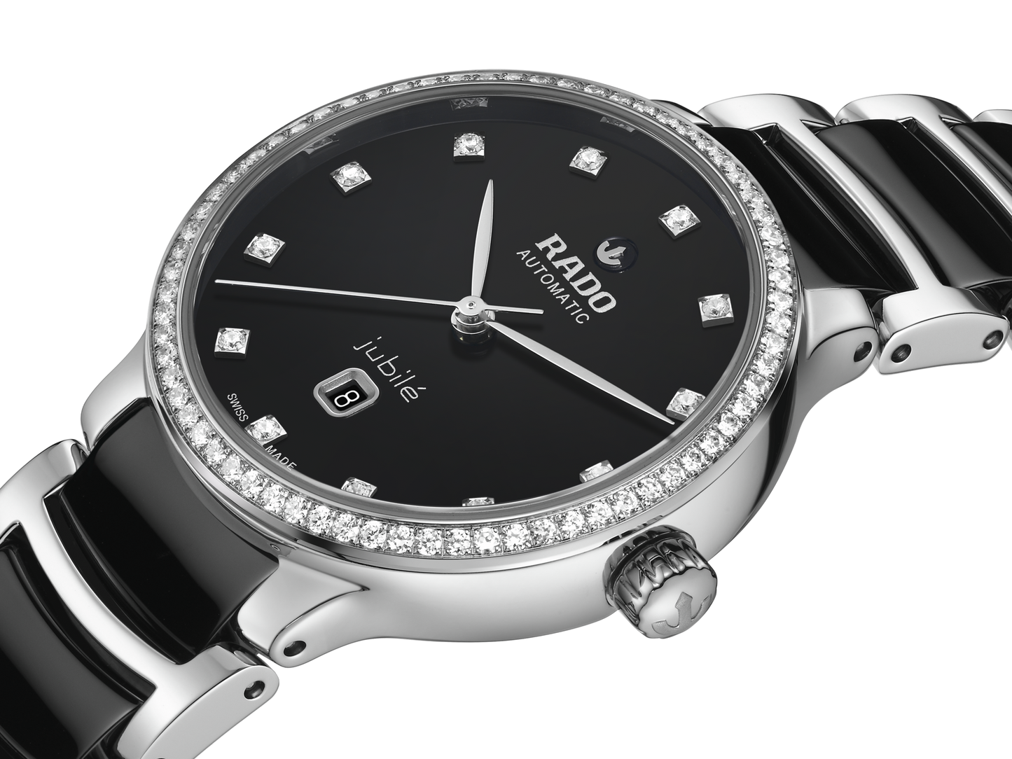 Centrix Automatic Diamonds Women Black Dial Analog Ceramic Watch R30228702