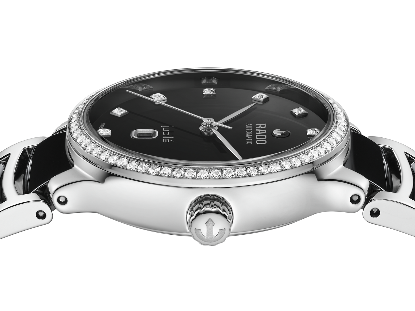 Centrix Automatic Diamonds Women Black Dial Analog Ceramic Watch R30228702