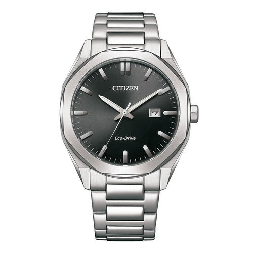 CITIZEN ECO-DRIVE GENTS WATCH BLACK DIAL - BM7600-81E