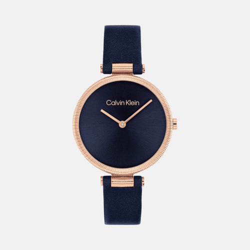 Gleam Women Quartz Blue Dial Analog Leather Watch 25100041