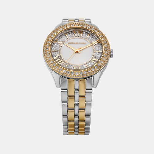 Harlowe Women Quartz Silver Dial Analog Stainless Steel Watch MK4811