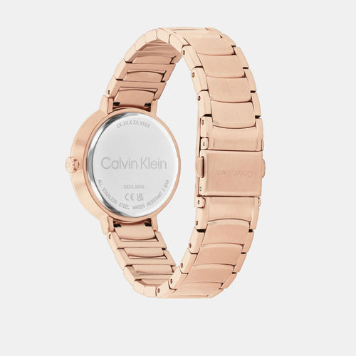 Sentiment Women Quartz Gold Dial Analog Stainless Steel Watch 25100019