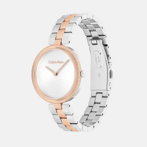 Gleam Women Quartz Silver Dial Analog Stainless Steel Watch 25100040