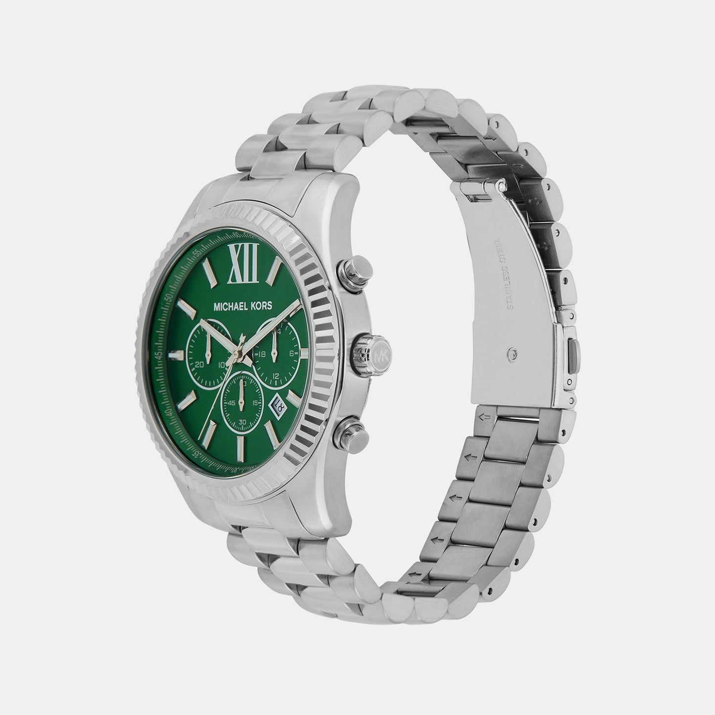 Lexington Men Quartz Green Dial Chronograph Stainless Steel Watch MK9152
