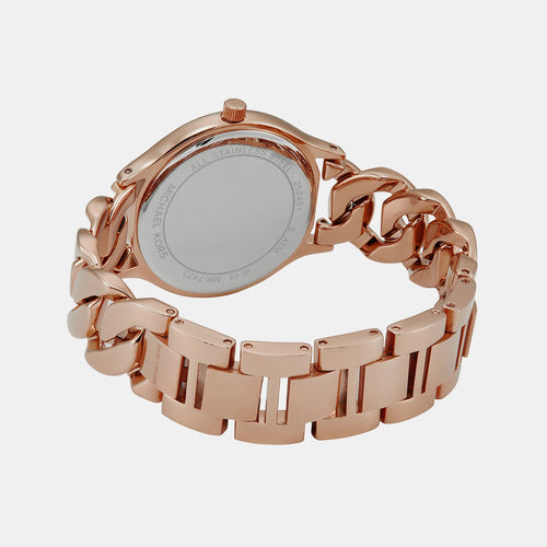 Runway Women Quartz White Dial Analog Stainless Steel Watch MK7473