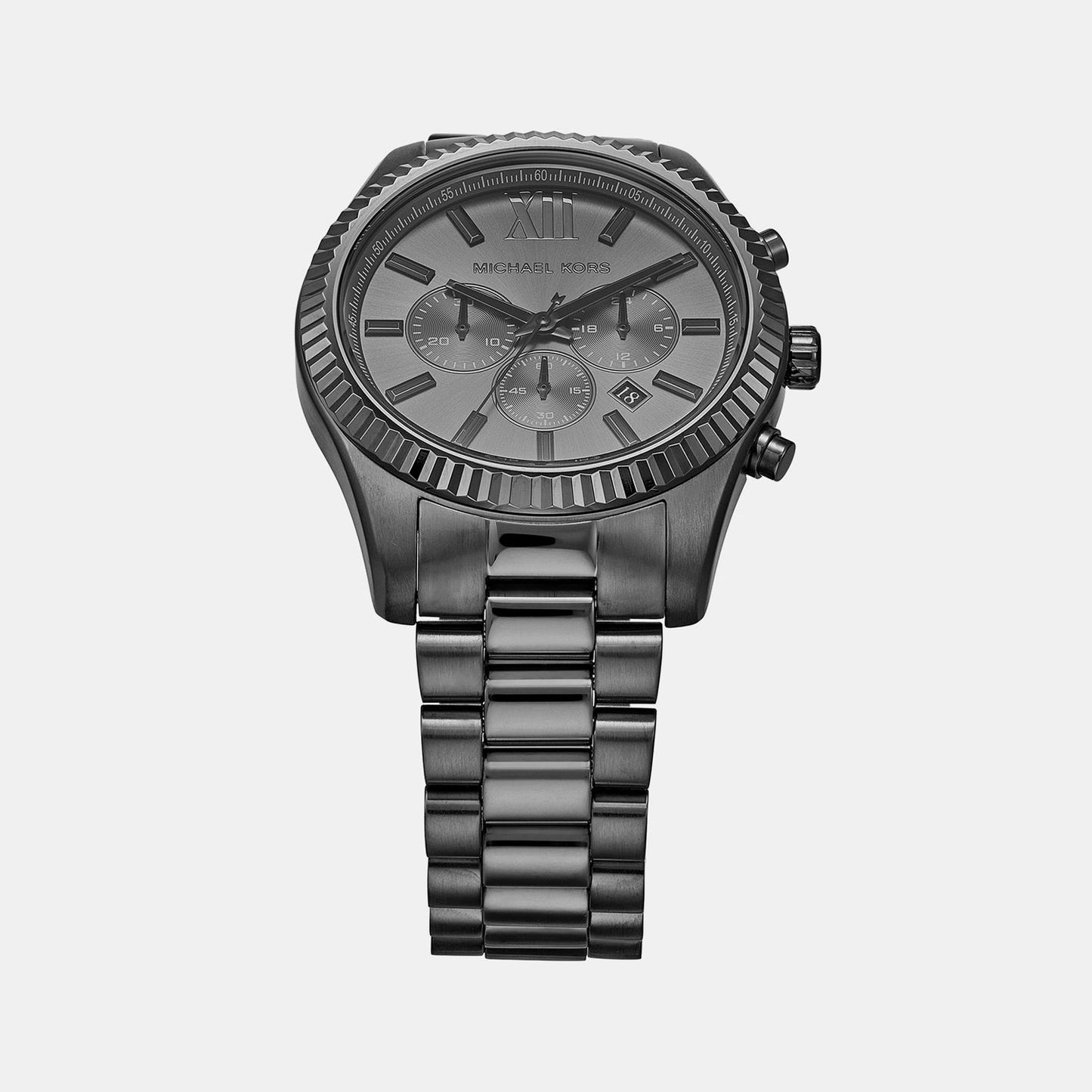 Lexington Men Quartz Black Dial Chronograph Stainless Steel Watch MK9154