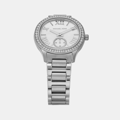 Sage Women Quartz White Dial Analog Stainless Steel Watch MK4807