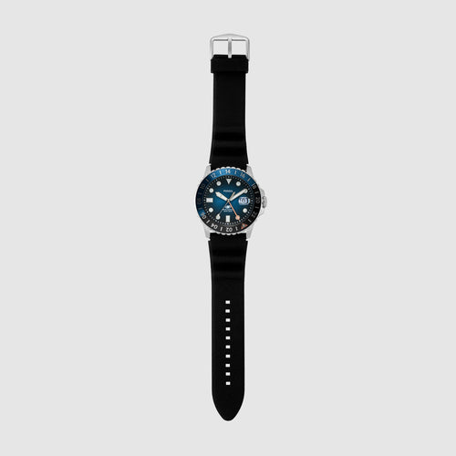 Fossil Blue Gmt Men Quartz Multicolour Dial Analog Silicone Watch FS6049