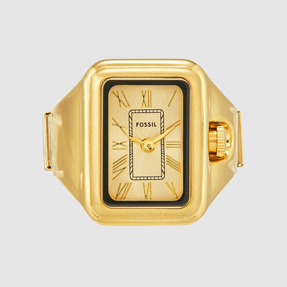 Raquel Watch Ring Women Quartz Gold Dial Analog Stainless Steel Watch ES5343