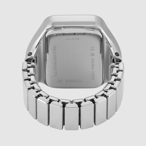Raquel Watch Ring Women Quartz Silver Dial Analog Stainless Steel Watch ES5344