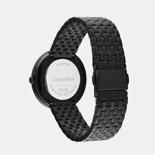 Twisted Bezel Women Quartz Black Dial Analog Stainless Steel Watch 25100039