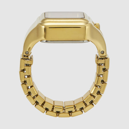 Raquel Watch Ring Women Quartz Gold Dial Analog Stainless Steel Watch ES5343