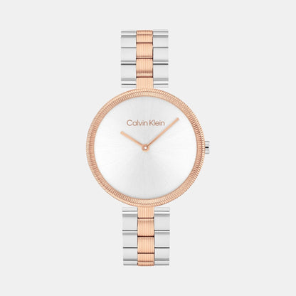 Gleam Women Quartz Silver Dial Analog Stainless Steel Watch 25100040
