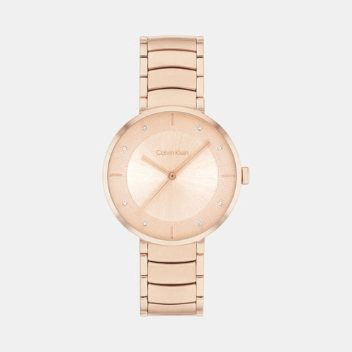 Sentiment Women Quartz Gold Dial Analog Stainless Steel Watch 25100019