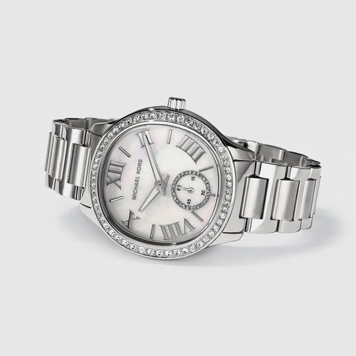 Sage Women Quartz White Dial Analog Stainless Steel Watch MK4807
