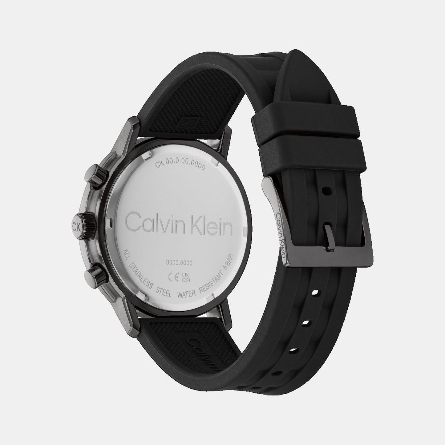 Gauge Men Quartz Black Dial Chronograph Leather Watch 25200461