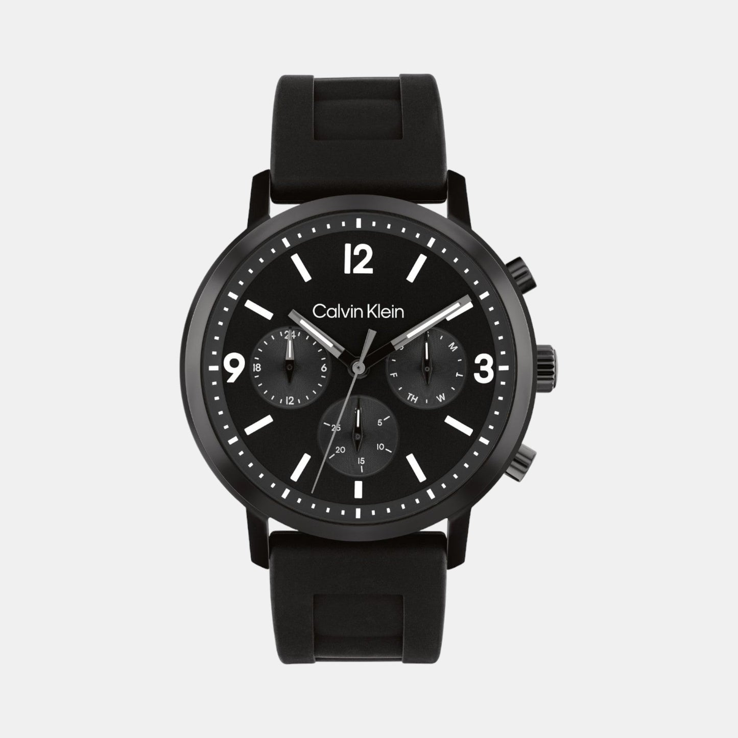 Gauge Men Quartz Black Dial Chronograph Leather Watch 25200461